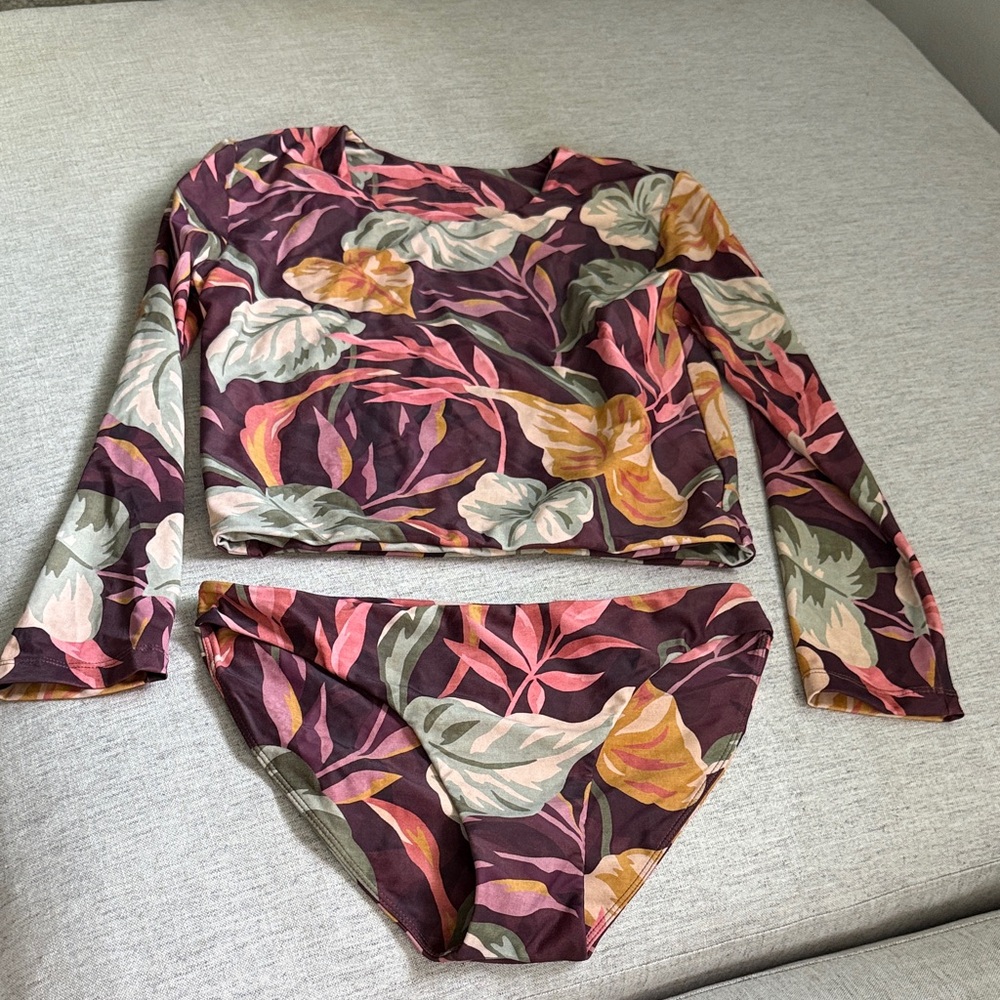 Mikoh Tropical Leaf Bikini Set NWOT